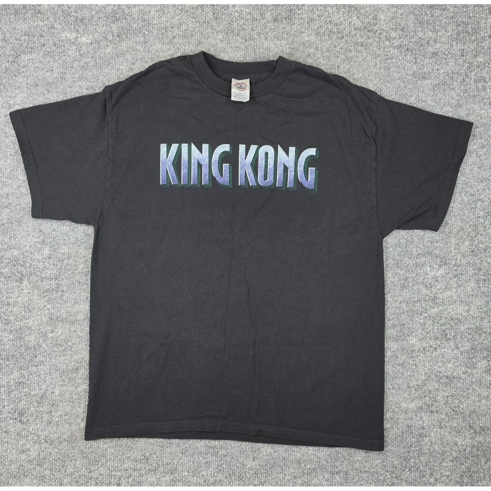 Vintage 2005 King Kong T Shirt Men L Black Movie Promo Graphic Short Sleeve Tee